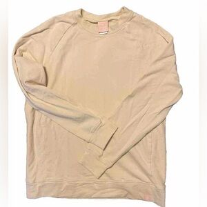 Thirdlove Womens Weekend Terry Sweatshirt Vanilla Beige Cotton Crew Neck M New